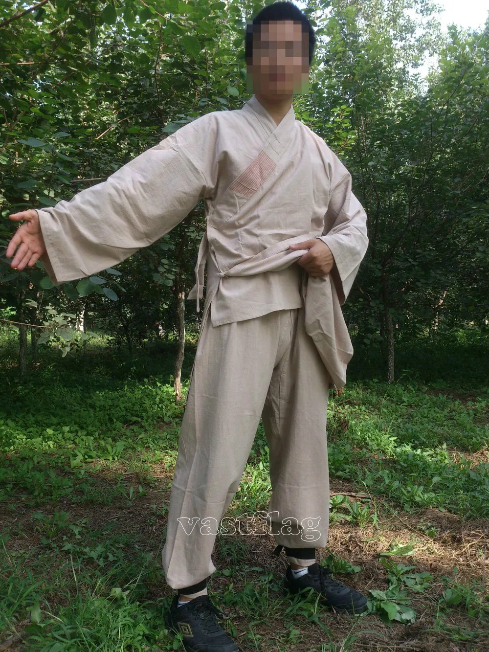 Унисекс прессованный хлопок одежда Тай Чи шолин монахи Одежда Кунг фу боевые