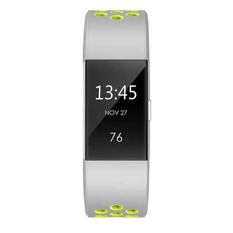 Модный двухцветный спортивный силиконовый браслет ремешок для Fitbit Charge 2 SmartWatch