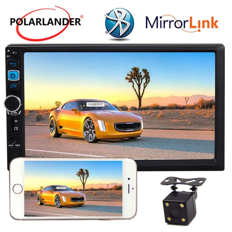 Автомагнитола 1024*600 Android 5.1.1 1 ГБ ОЗУ Bluetooth Wi Fi GPS навигация 7 дюймов 2Din универсальный