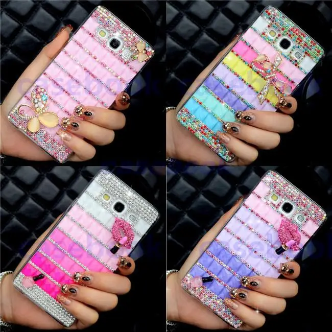 YZ1 For Nokia Lumia 1520 Case 3D Deluxe Lovely Bling Diamond Handmade PU Cover |