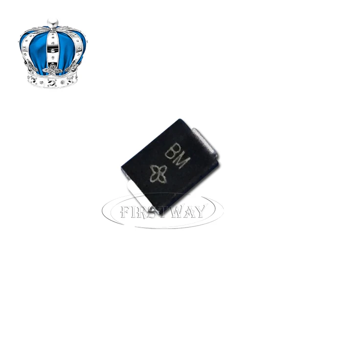 SMD трубка SMBJ15CA DO-214AA шелковая печать BM 15V Двунаправленный SMB переходный