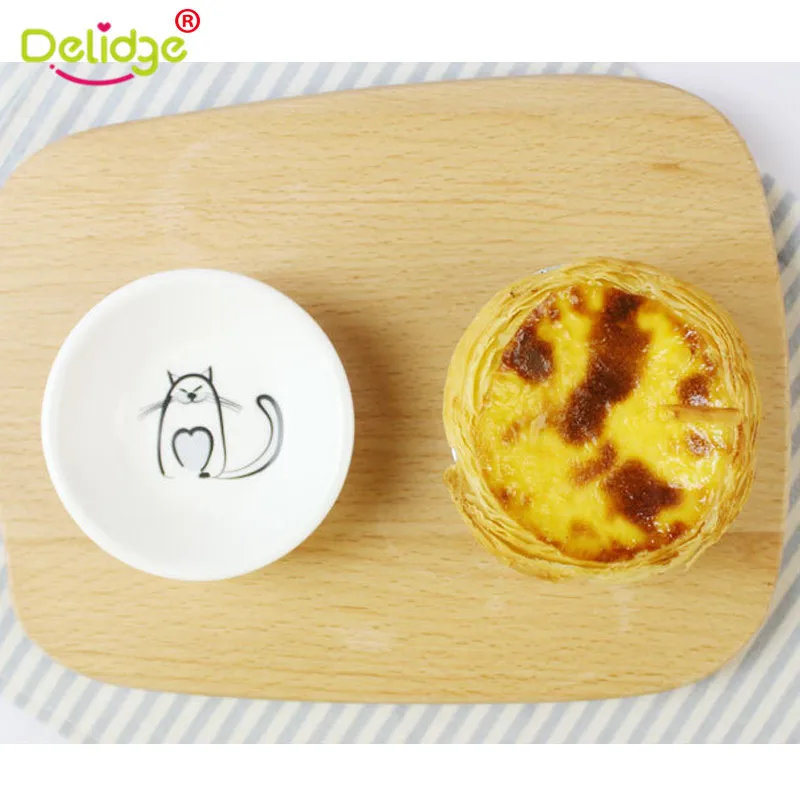 Delidge, 6 шт., керамическая тарелка с милым котом, пигменты, керамика, s, соевое блюдо, кухонный соус, уксус, джем, посуда, маленькая посуда, инструмент