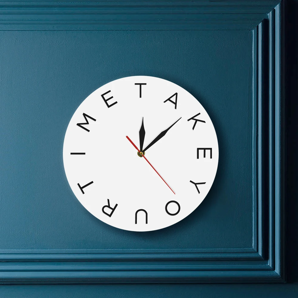 Настенные часы Take Your Time настенные для спальни Круглые знаковые дома декоративные