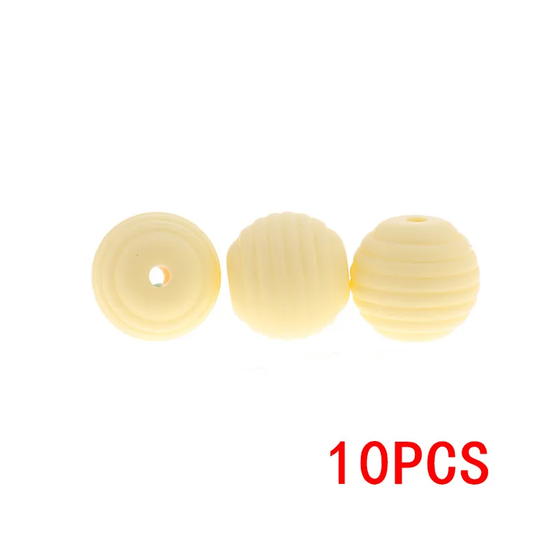 Cream Yellow33 10 шт. Детские Жевательные силиконовые бусины цветок DIY Детские Прорезыватели для зубов Бабочка ожерелье без БФА DIY держатель для соски аксессуары - Цвет: Cream Yellow33