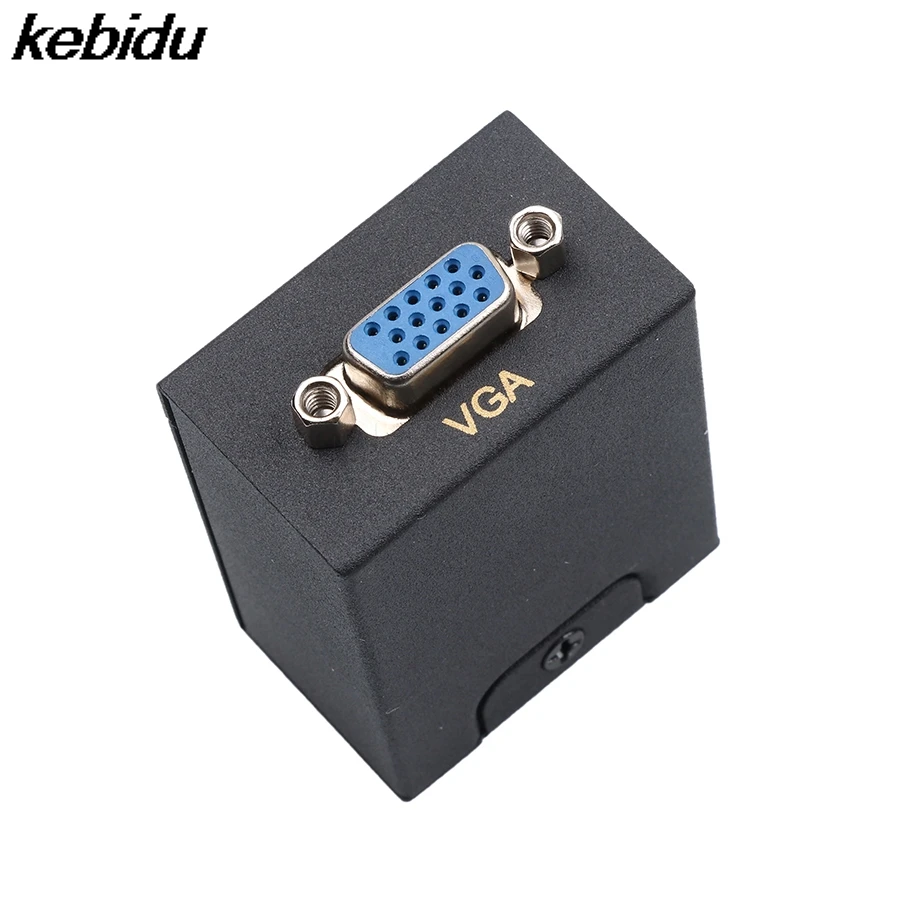 Kebidu 1 шт. VGA удлинитель Женский к Lan Cat5 Cat5e RJ45 Ethernet адаптер сигнала Отправитель