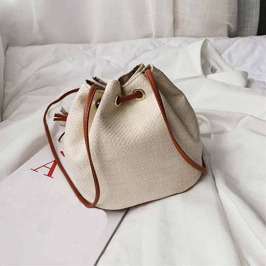 Для женщин сумка модные однотонные цвет плеча Tote Drawstring ведро bolso mujer torebka damska шоппер sac основной femme