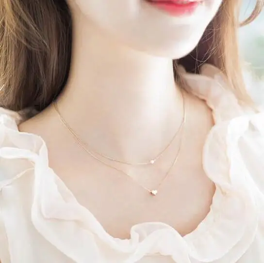 Минималистичные модные ожерелья для вечерние НКИ женское ожерелье в форме - Фото №1