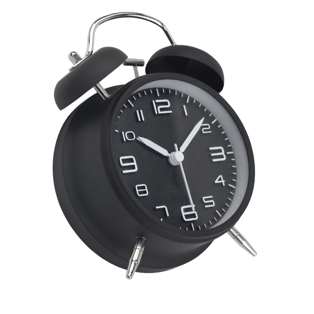 2019 Новый тихий будильник сканирование из современного черного металла