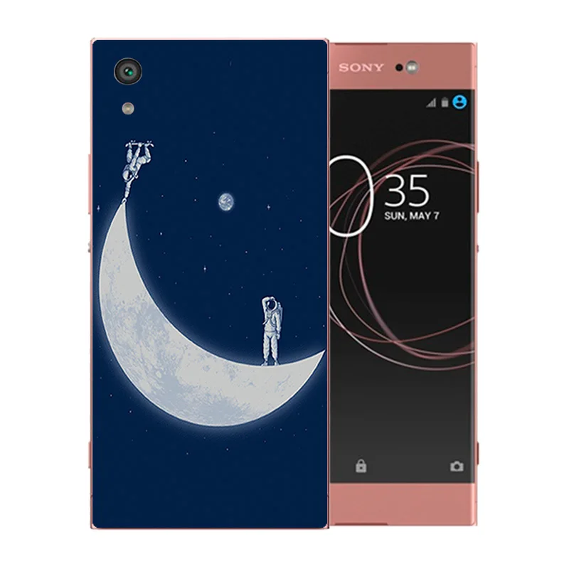 6 дюймов для Sony Xperia XA1 Ultra Case Space Moon Pattern Силиконовый чехол G3221 G3212 G3223 G3226 shell |