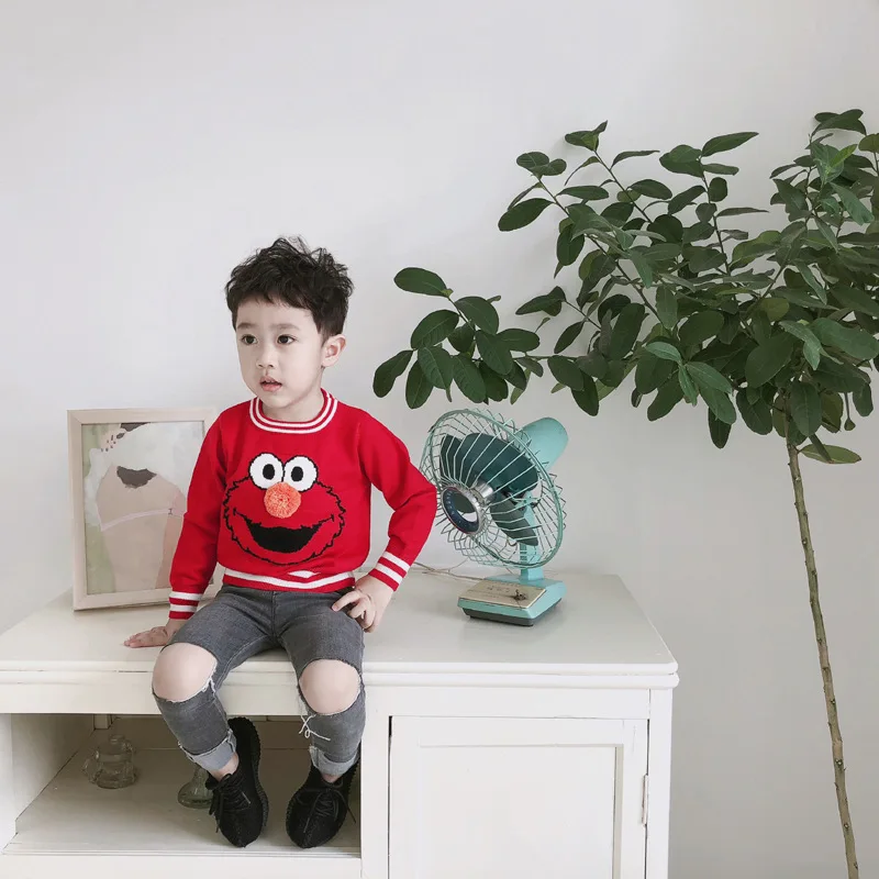 2018 осенне-зимний хлопковый свитер в Корейском стиле с объемным рисунком милого