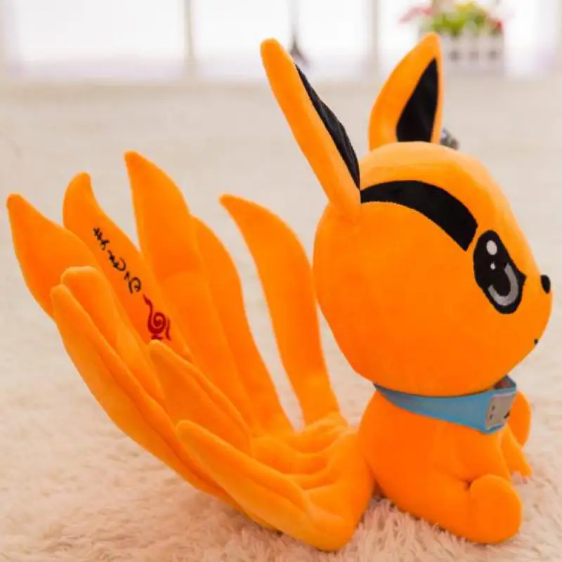 Японские Аниме игрушки 25 30 см Narutos Uzumaki Kyuubi Kurama Nine tales Fox Demon плюшевые мягкие в виде