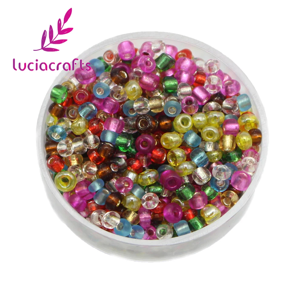 Стеклянные бусины Lucia Crafts 2 мм трубки россыпью для одежды 1000 шт./лот E0807|beads 1000pcs|beads