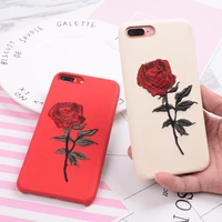 fashion embroidery rose case for iphone x xs 7 8 6 6s plus flower leaves cover coque capa for iphone xr xs max protection cases