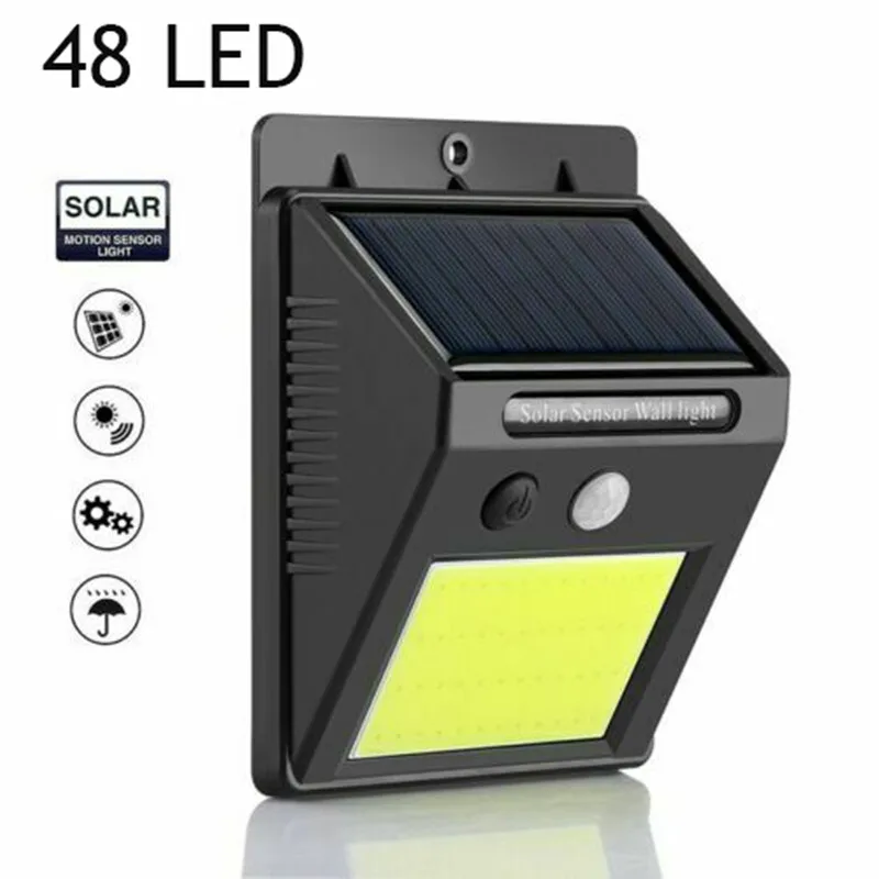 48 LED 48/76/180 Cob LED Solar Light Motion Sensor Solar Wall Lamp Outdoor Waterproof Energy Saving GardenYard Lights Dropshipping - Испускаемый цвет: 48 LED