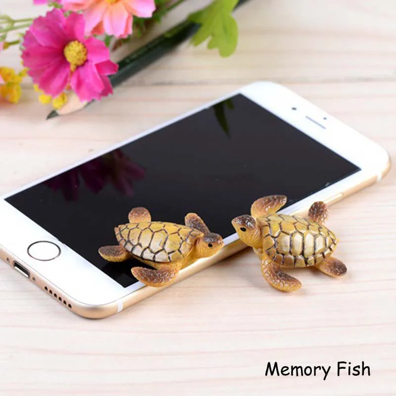 3 x 3.5cm Micro garden Decoration Cute Cartoon sea turtle 3D model Action Figures Toys gift DIY Aquarium accessories Ornaments | Игрушки и
