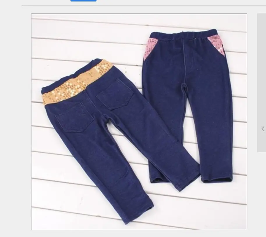 Леггинсы для девочек модные детские джинсы с рисунком кота осенние узкие брюки