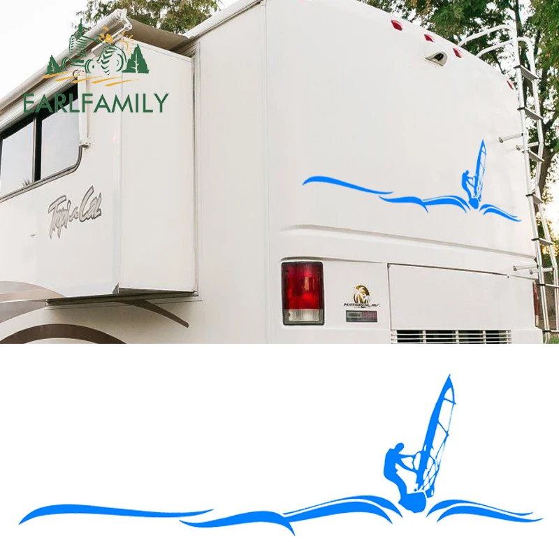 

EARLFAMILY 140cm x 43.5cm Sailing Sports Surfing Hard Dynamic Events Art Car Stickers Camper Van Rear or Bonnet New Vinyl Decals