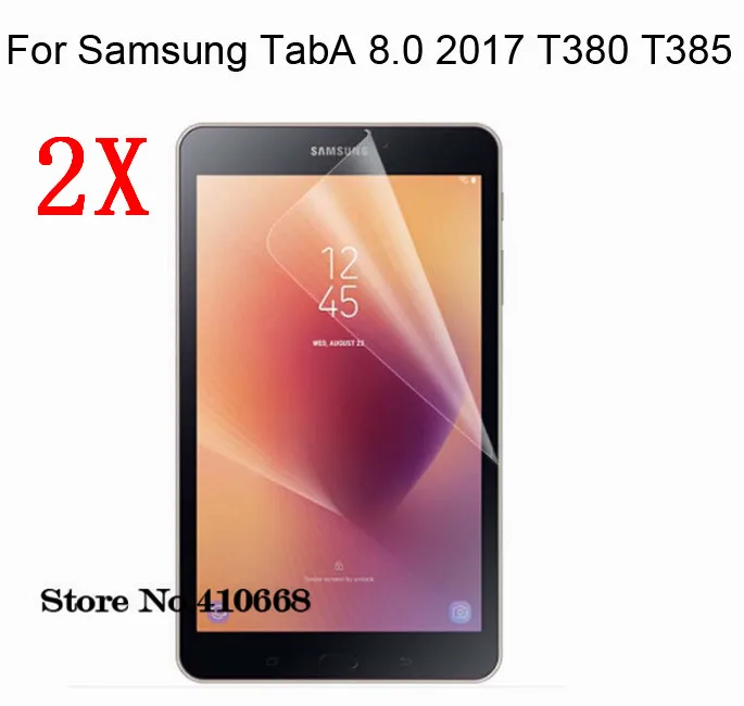 2 шт./лот Ультра прозрачная защитная пленка для ЖК экрана HD Samsung Galaxy Tab A 8 0 2017 T380 T385 SM