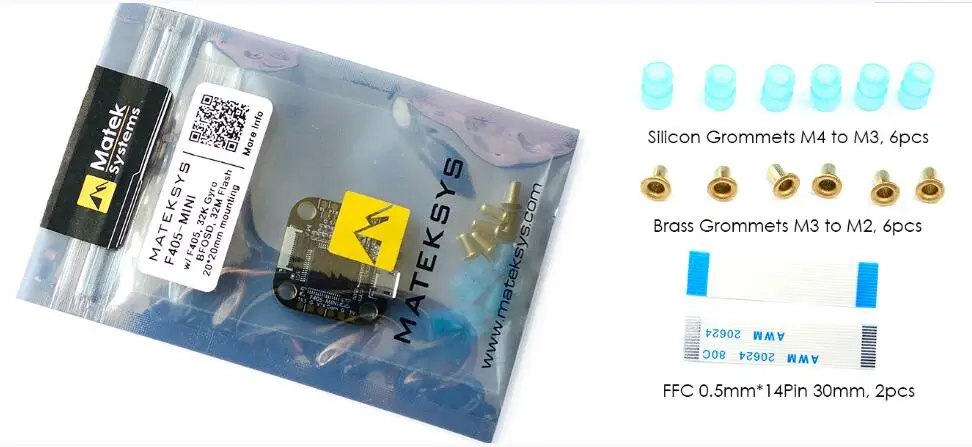 Matek System F405 mini мини контроллер полета Betaflight OSD 32K Gyro 32M датчик напряжения вспышки