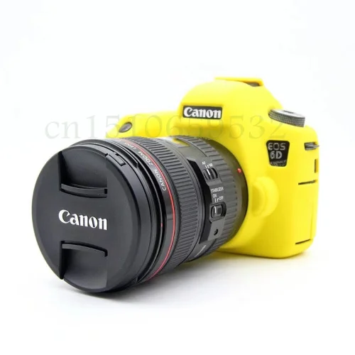 Резиновый силиконовый чехол для камеры CanON 6D резиновый черный красный желтый