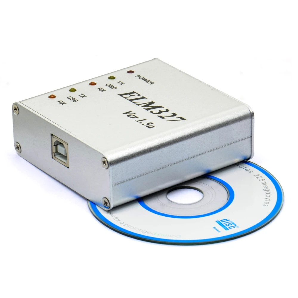 Автомобильный диагностический сканер ELM327 Metal V1.5/V1.5a OBD2 металлический интерфейс USB