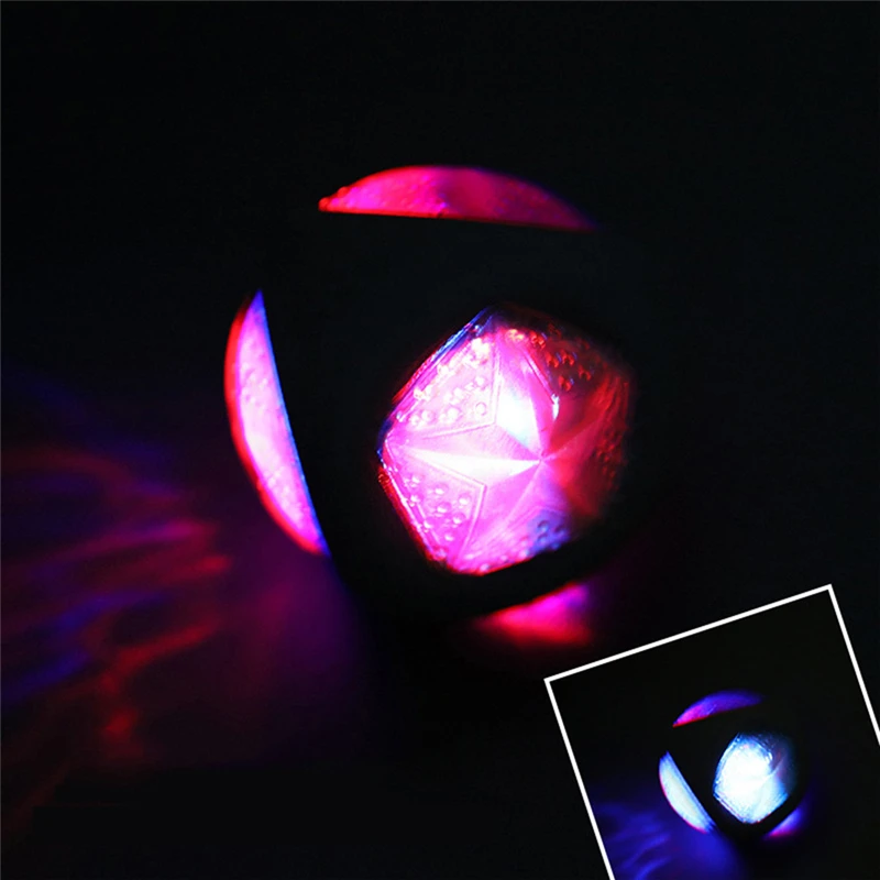 Dog's Bouncy Toy Rubber Ball Bite-resistant Pet Teeth Grinding Training Ball with Sound and Multi-color Lights Squeaky Balls Toy
