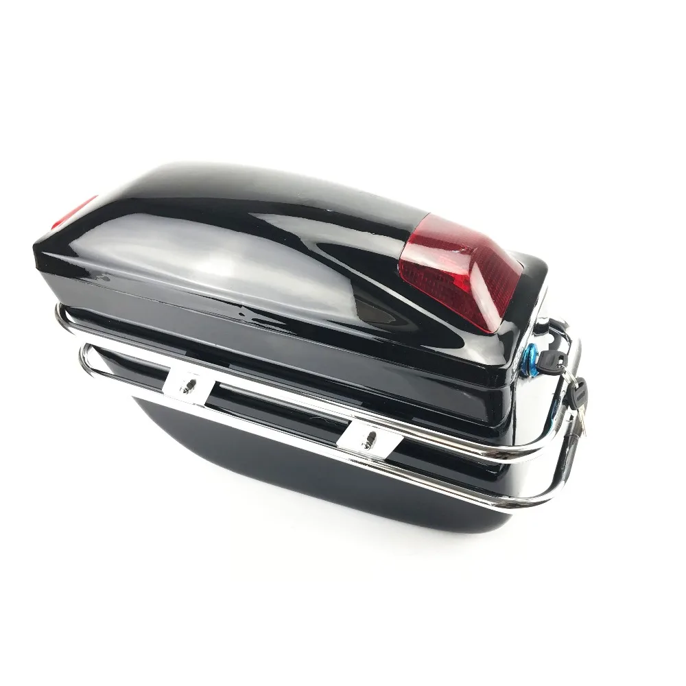 

Universal Motorcycle Side Boxs Luggage Bracket Tank ABS Hard Case Saddle Bags