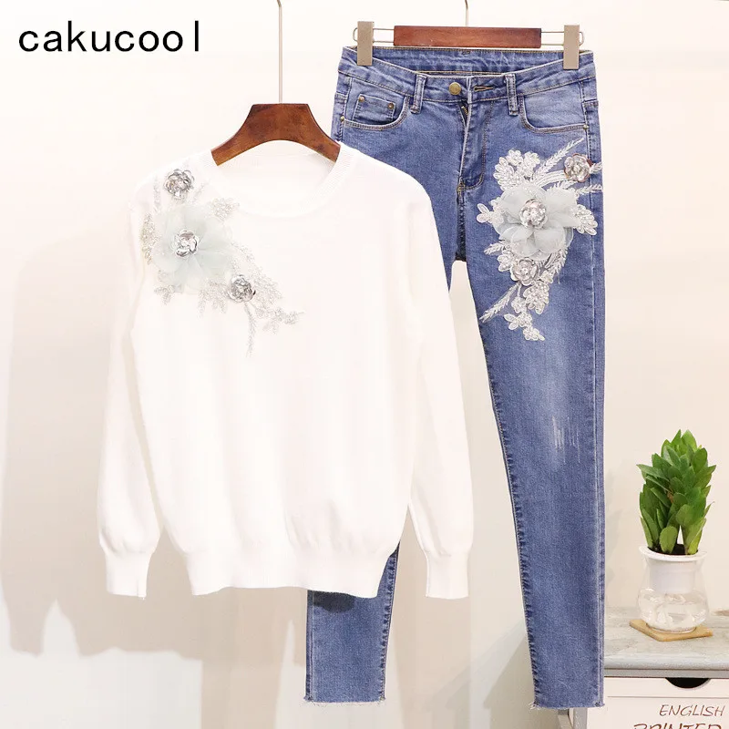 Cakucool/Весенний комплект из 2 предметов женский кружевной топ с цветочным узором и