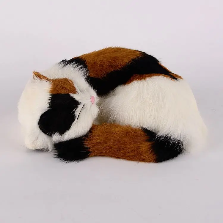 about 25x20x11cm cute sleeping simulation cat toy polyethylene &amp furs lovely colourful model gift 2386 | Игрушки и хобби