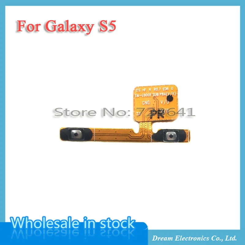 MXHOBIC 5 шт./лот запасная часть Кнопка громкости гибкий кабель лента для Samsung Galaxy S5