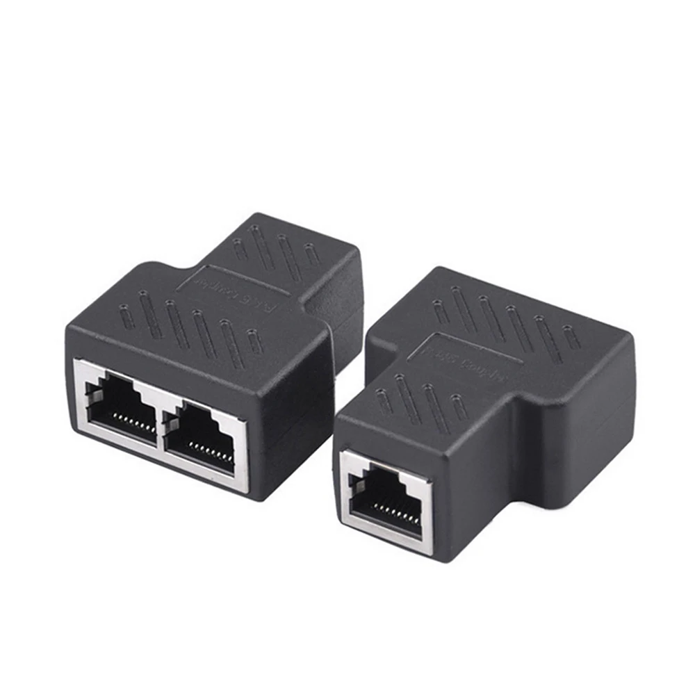 Разветвитель сетевой Ethernet RJ45 с 1 на 2 каналами двойной переходник соединитель