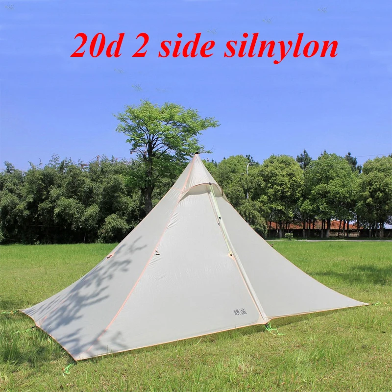 ASTA высокое качество 20d как silnylon Пирамида муха Открытый Палатка 265*170*135 см