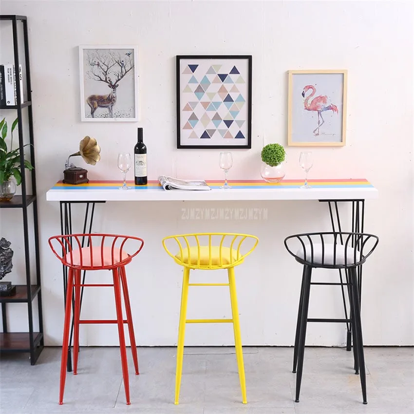 Creatove Современная декоративная железа художественная барный стул из металла