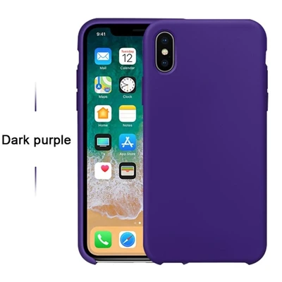 Dark Purple Силиконовый чехол IMIDO для iPhone 6/6 S/5/SE7/8 Plus X/Xs/XR/Xs/Max официальный силиконовый чехол для телефона в розничной упаковке - Color: Dark Purple