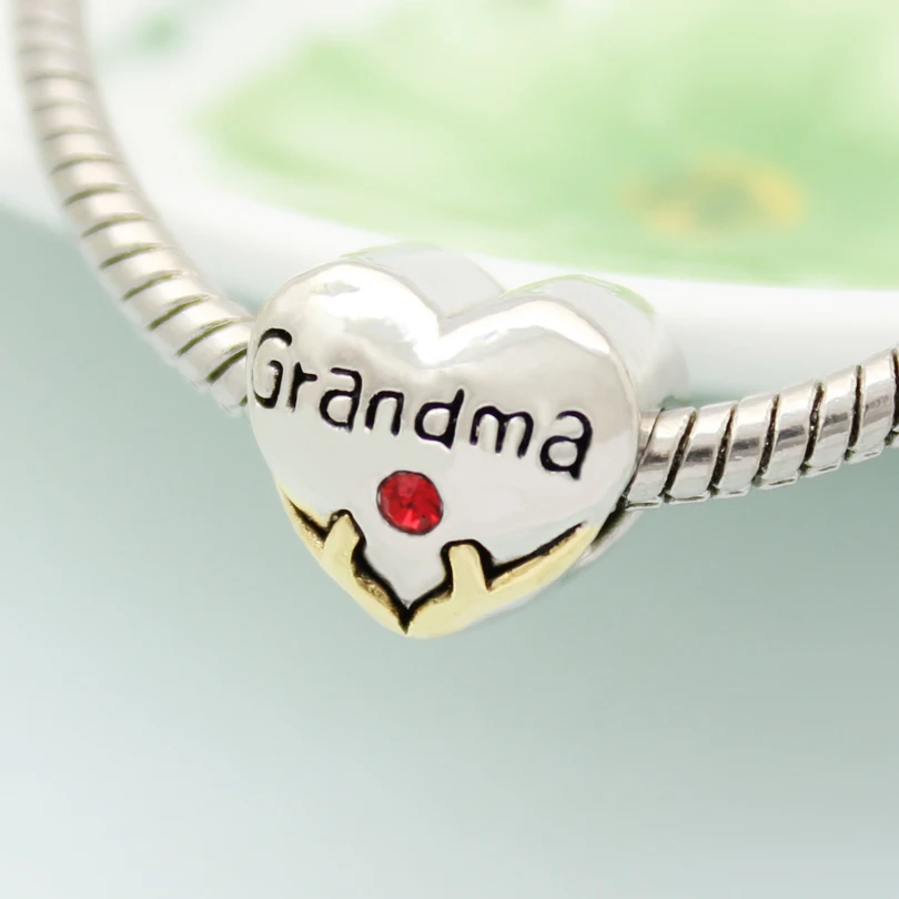 Новый продукт продукта хрустальное сердце со словами "Love grandma" Бабушка бисера