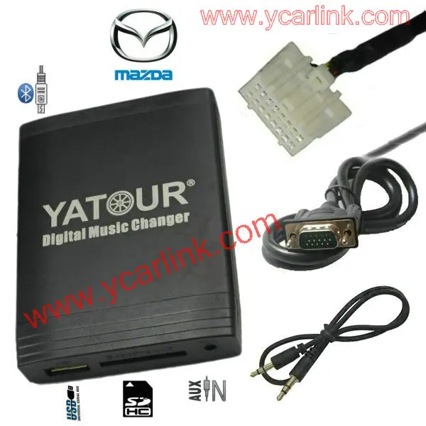

Автомобильный аудио стерео адаптер Yatour MP3 (USB SD AUX Bluetooth зарядное устройство) для mazda 2 3 5 6