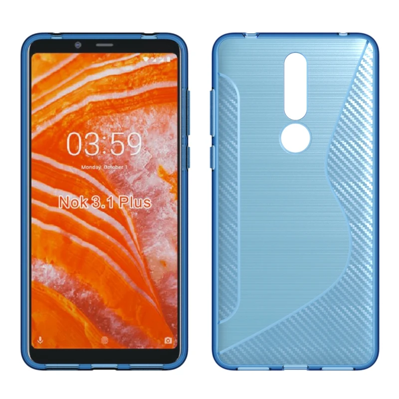 Фирменный gligle NS-line Мягкий силиконовый защитный чехол из ТПУ для Nokia 3 1 Plus оболочка