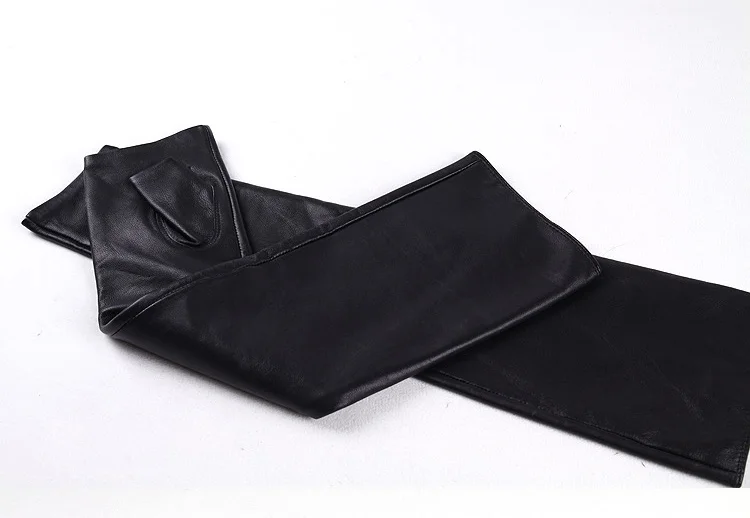 

Russia Women Winter Real Leather Gloves Evening Party Long Genuine Sheepskin Gloves Warm lined High-grade Gloves Special Offer