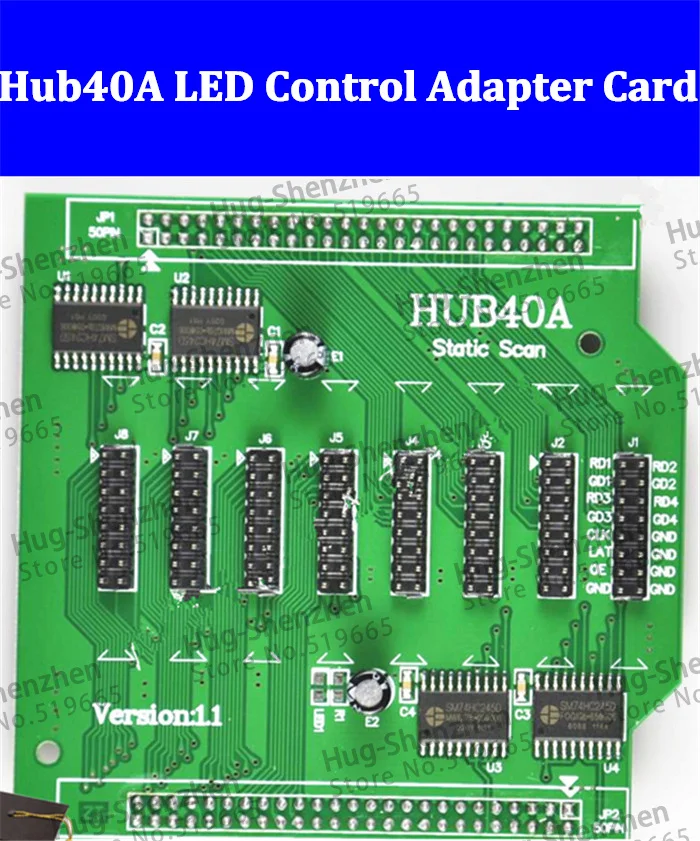 

Высококачественная Адаптерная карта HUB40, адаптер для преобразования светодиодной платы управления Hub40A, 5 шт./лот