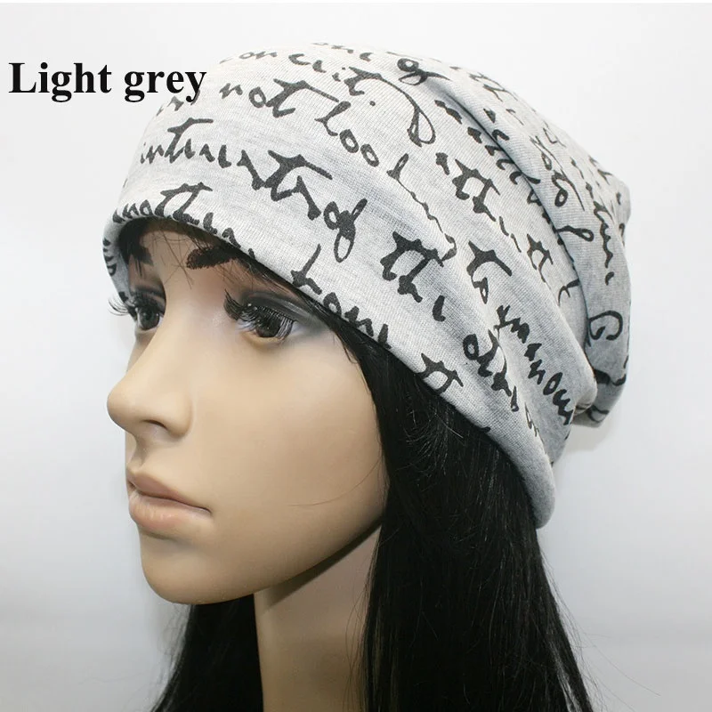 Light grey Женские и мужские зимние ветрозащитные спортивные лыжные нагрудники бини, шапка, хлопковая шапка s, лыжная шапка для сноуборда, лыжная шапка Skullies, Теплая Лыжная шапка с надписью - Цвет: Light grey
