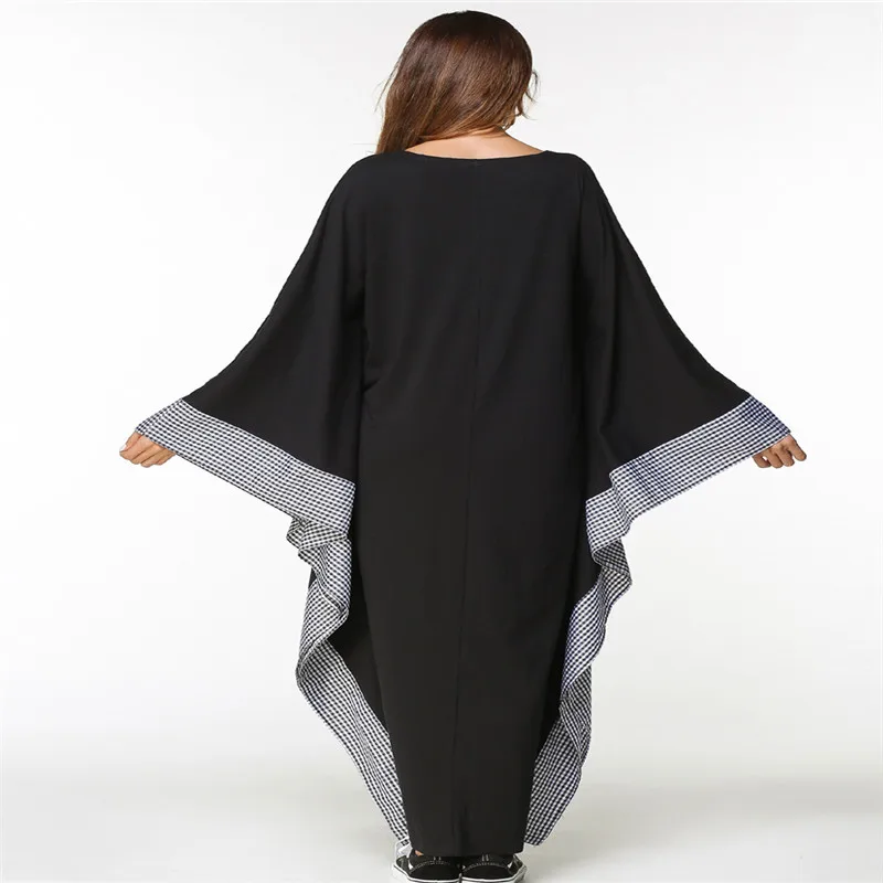 Модное женское мусульманское платье с длинным рукавом Islamic Abaya Jilbab винтажный коктейльный Макси кафтан