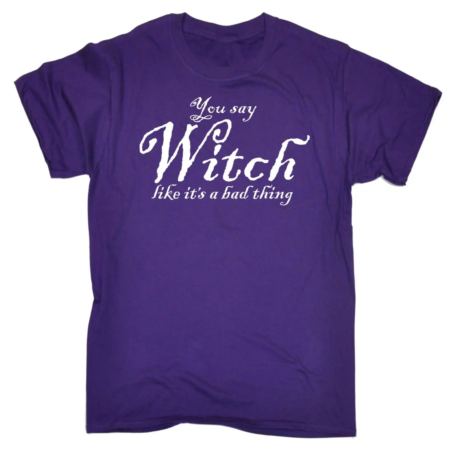 Halloween Mens T Shirts You Say Witch Like Funny Fancy Dress T-Shirt Tees Men'S Clothing Big Size:S-XXxl Print | Мужская одежда