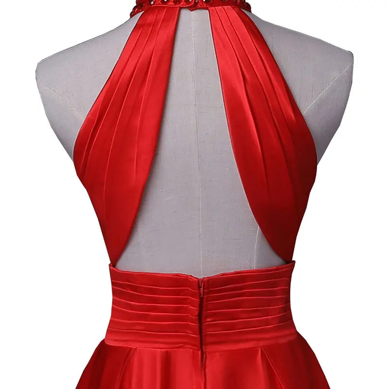 Новое поступление Длинные вечерние платья FADISTEE вышитое бисером с лямкой на шее в