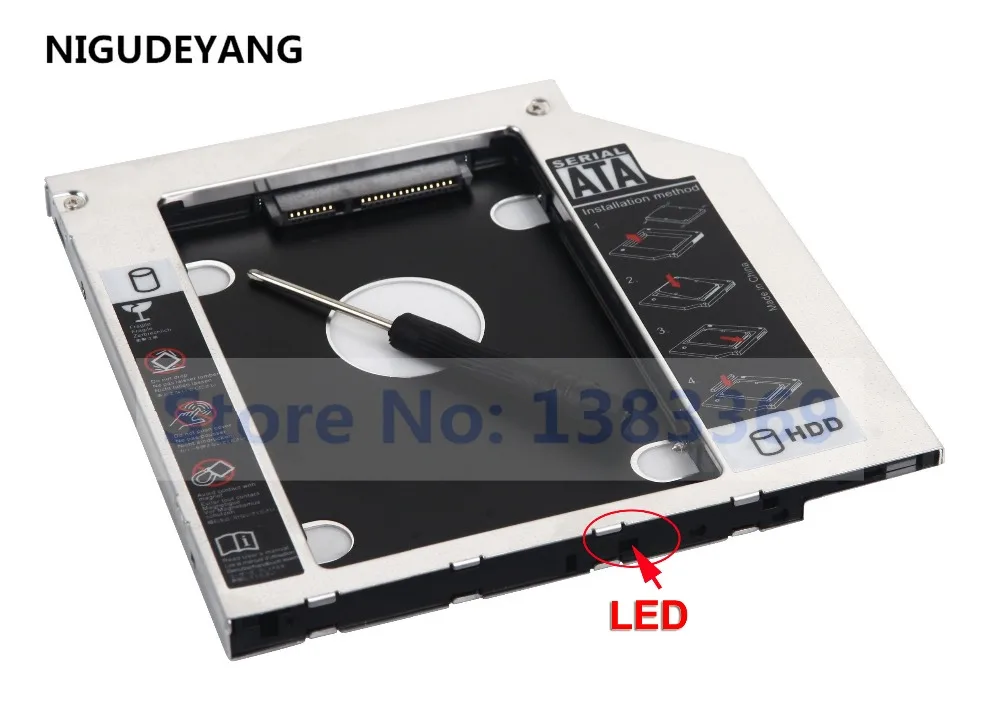 Жесткий диск NIGUDEYANG 2nd SSD HDD Caddy адаптер для Lenovo IdeaPad 100 15IBD 320 15IK 330 + B5400 GUE0N DU8A5SH|caddy