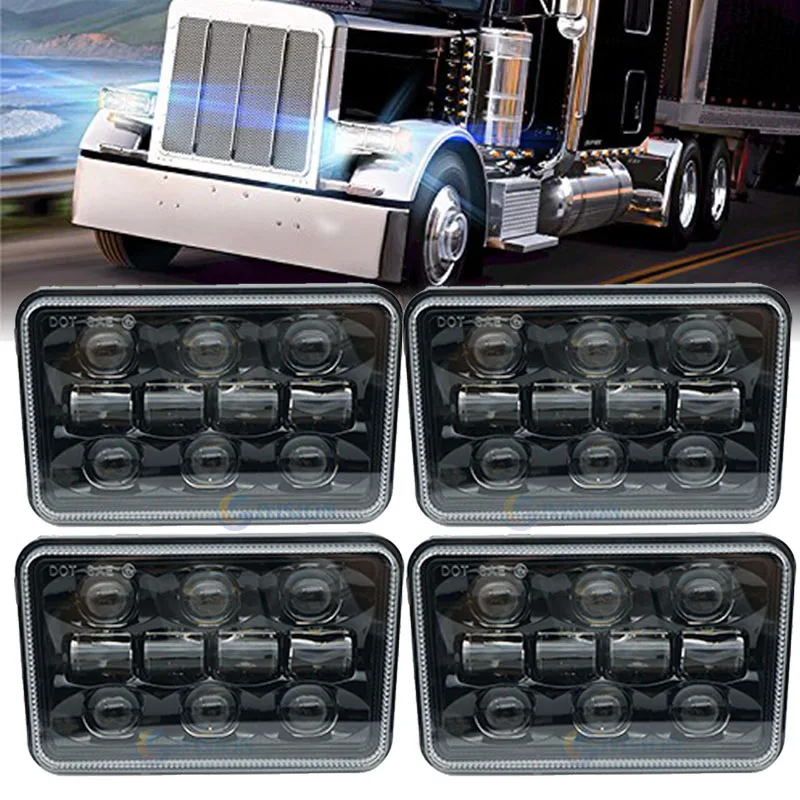 54 Вт светодиодный налобный фонарь 4X6 прямоугольный для грузовика Kenworth Peterbilt