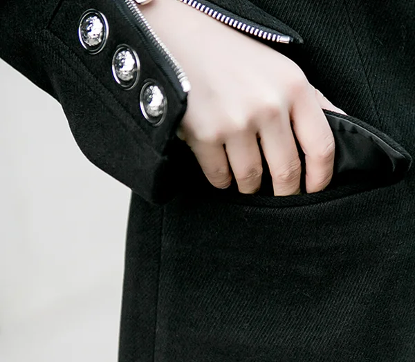 Женские блейзеры и куртки Ol большие металлические пуговицы костюм Блейзер Femme