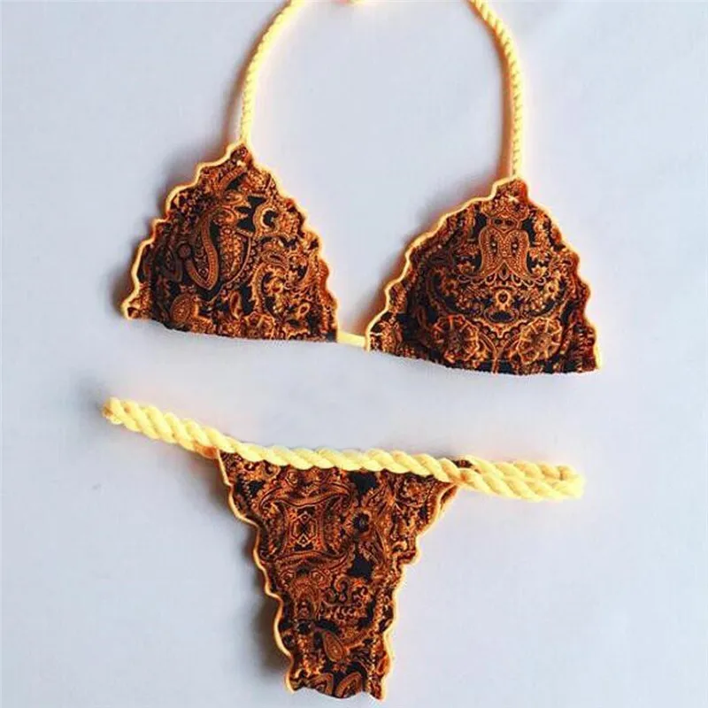 Сексуальный женский комплект бикини купальник пуш-ап мягкий бюстгальтер пляжный