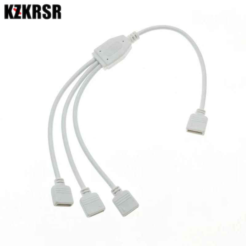 KZKRSR 4Pin 1 гнездовой к 2 3 4 сплиттер кабель RGB удлинитель провода шнур для 5050 3528