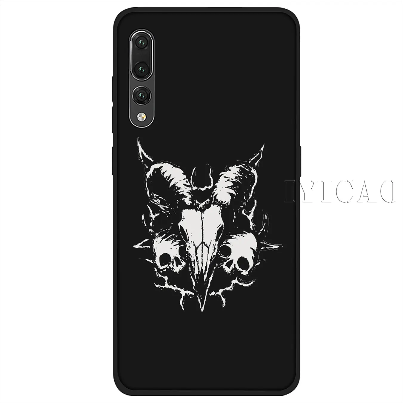 IYICAO Satanic Skull Soft Silicone Phone Case for Huawei P30 P20 Pro P10 P9 P8 Lite Mini 2017 2016 2015 P smart Z 2019 Cover |