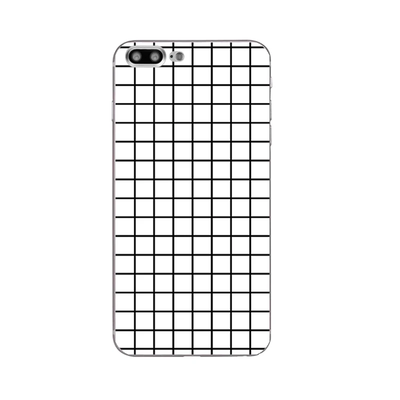 DIY For Apple iPhone 7 / 8 Plus X Phone Case 5C 5S SE 10 Shell Soft TPU 6 6S Cover Geometry Striped |